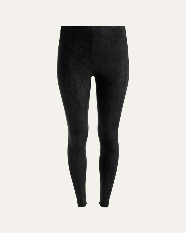 Lennox Mid-Rise Suede Leggings